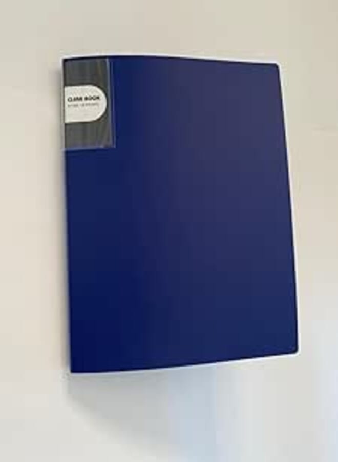 Clever 20 Pockets Classic Colors Clear Book, A4 Size, Blue